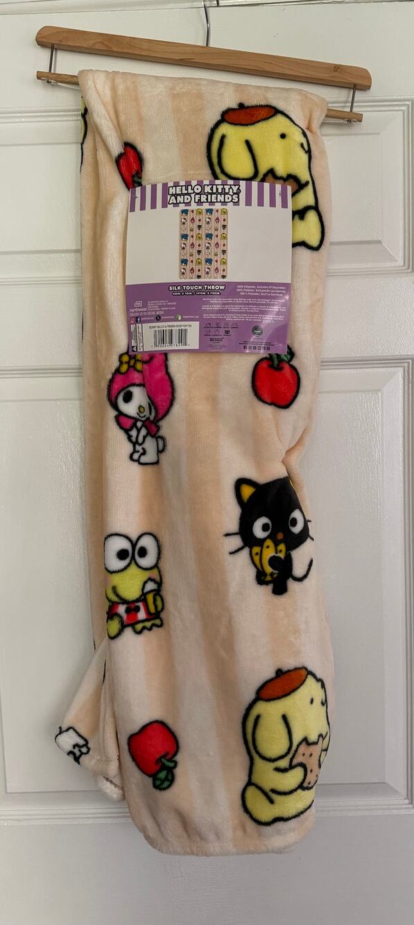 Hello Kitty and Friends Plush Silk Touch Throw Blanket 50” x 70” NWT
